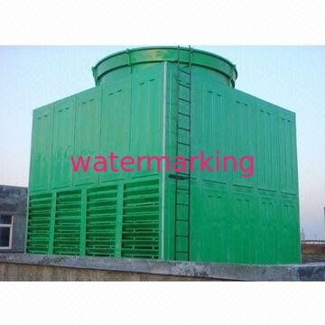 torre de agua Redondo-formada de enfriamiento con de poco ruido, conveniente para el acondicionador agua-aire industrial