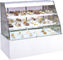 Agujero comercial de la refrigeración por aire de la fuerza del congelador de la exhibición de la torta del top plano