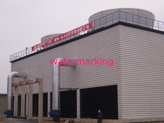 Torre de enfriamiento cuadrada industrial de la forma con 55kw el motor 1500 M3/H