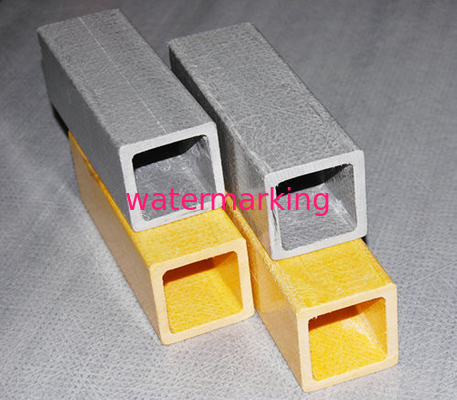 Tubería 100*100*8m m de la fibra de vidrio del tubo del cuadrado del vidrio de fibra de la extrusión por estirado FRP