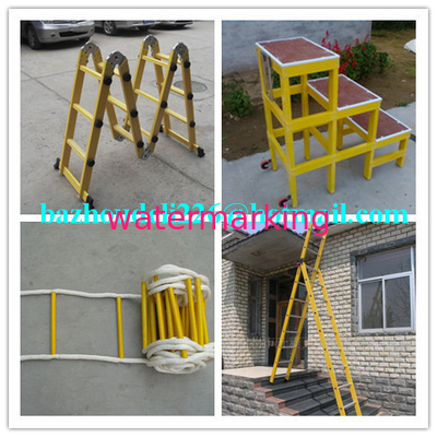 ladder& la escalera recta, Uno-Forma cuadrada del tubo de FRP aisló escaleras